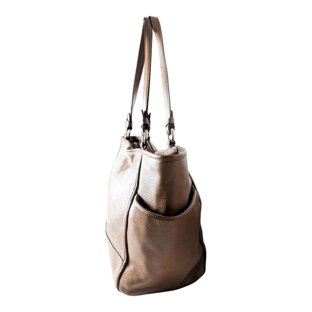 COACH Carrie Brown Leather Shoulder Bag Tote - Picture 4 of 12